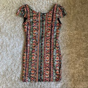 Low back sequin dress